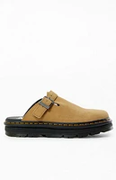 Dr Martens Tan Zebzag Suede Slingback Platform Mules