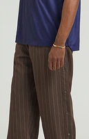 Pacsun Brown Pinstripe Tony Baggy Track Pants
