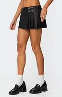 Edikted Sacha Faux Leather Mini Skort