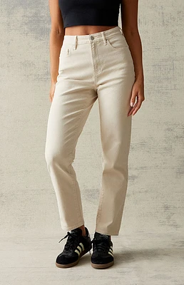 PacSun Beige Curve Straight Leg Jeans