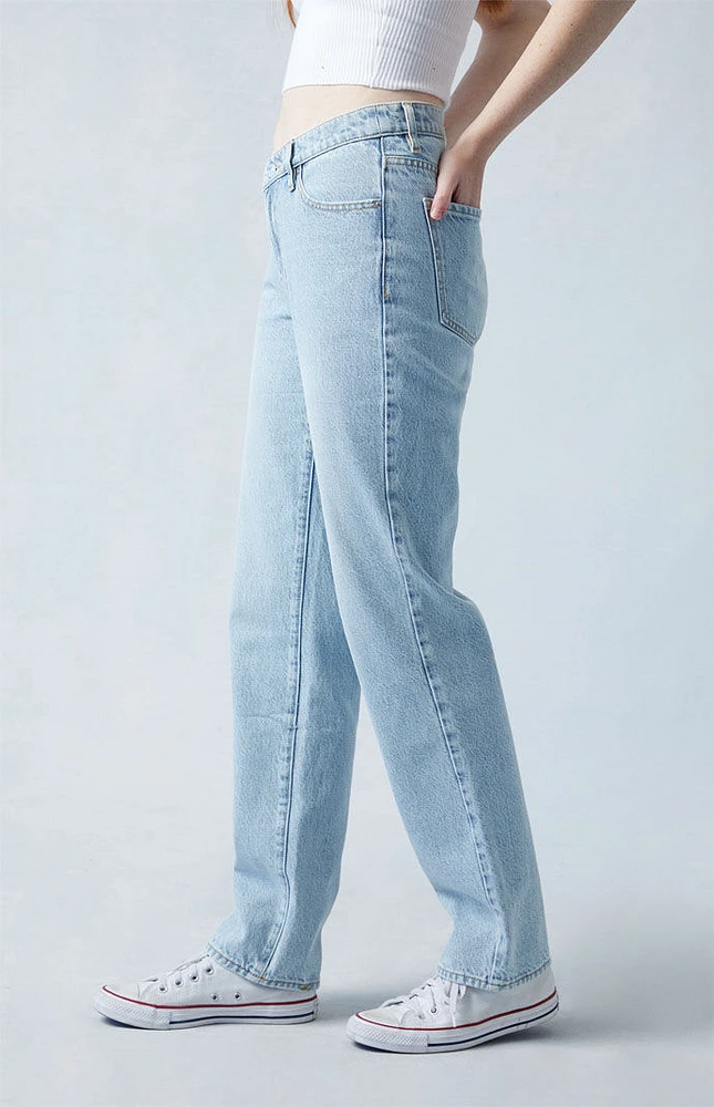 PacSun Eco Light Indigo V-Dip Dad Jeans