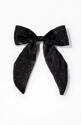 LA Hearts Rhinestone Bow Barrette