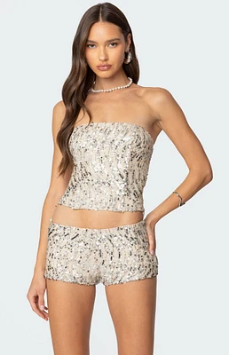 Edikted Wavy Baby Sequin Corset