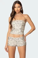 Edikted Wavy Baby Sequin Corset