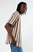 PacSun Neutral Stripe Camp Shirt