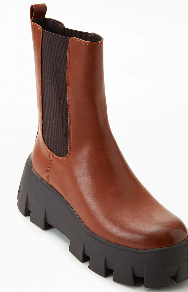 Women's Brown Ana Platform Boots