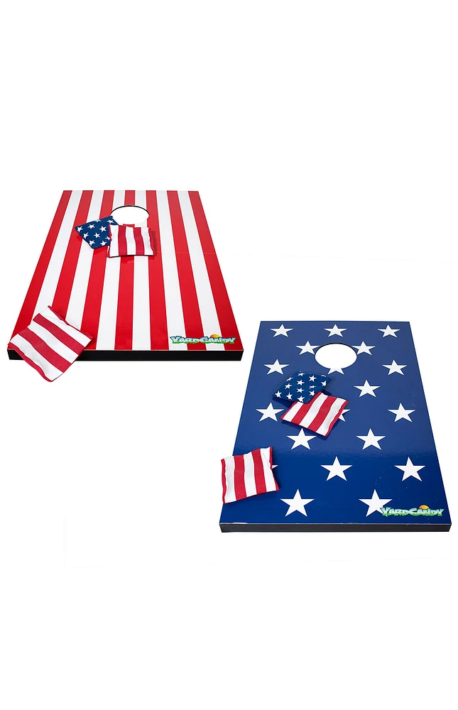 PoolCandy YardCandy Stars & Stripes Wooden Cornhole Set