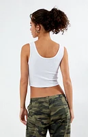 True Religion Logo Cropped Tank Top