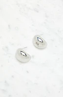 LA Hearts Silver 14K Gold Plated Teardrop Earrings
