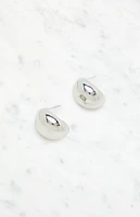 LA Hearts Silver 14K Gold Plated Teardrop Earrings