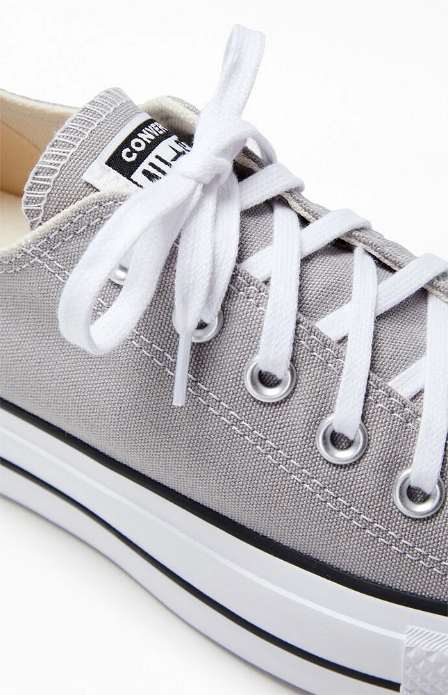 Converse Gray Chuck Taylor Platform Lift Low Top Sneakers