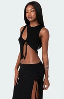 Edikted Goldie Asymmetric Cut Out Top