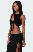 Edikted Goldie Asymmetric Cut Out Top