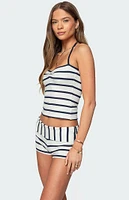 Edikted Lorenza Striped Halter Top
