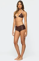 Edikted Pinstripe Boyshort Bikini Bottom