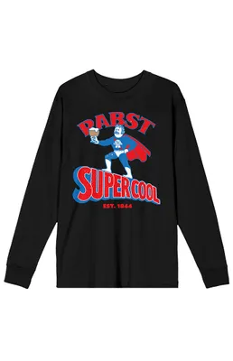 Pabst Blue Ribbon Superhero Long Sleeve T-Shirt