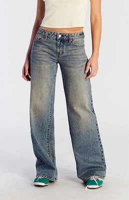 Pacsun Casey Tinted Low Rise Baggy Jeans Medium Indigo