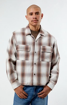 PacSun Washed Cropped Flannel Shirt