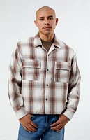 PacSun Washed Cropped Flannel Shirt