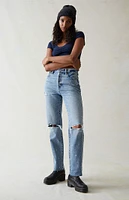 PacSun Eco Light Indigo Ripped Dad Jeans