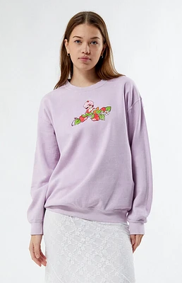 Strawberry Shortcake Sitting Berries Crew Neck Sweatshirt