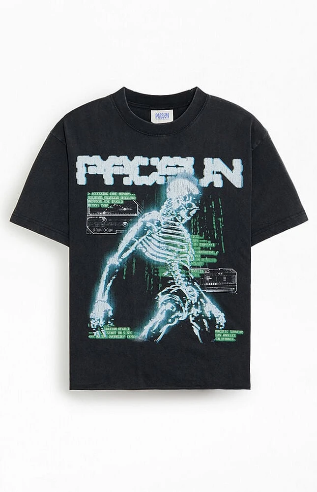 Pacsun Cyber Skeleton T-Shirt