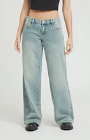 PacSun Casey Medium Indigo Tint Low Rise Baggy Jeans