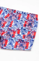 Pabst Blue Ribbon 4" Swim Trunks