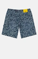 WeSC America Inc Smiley AOP Denim Carpenter Baggy Shorts