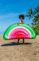 Pool Candy Inflatable Watermelon Half Island Pool Raft