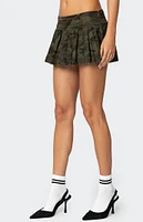 Edikted Camo Pleated Mini Skort