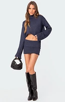 Edikted Gino Cropped Turtle Neck Sweater