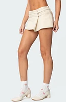 Edikted Double Belt Wrapped Mini Skort