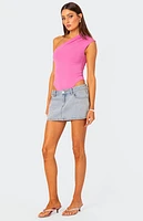 Edikted Tabby Gathered One Shoulder Bodysuit