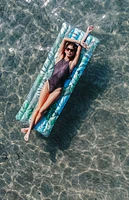 PoolCandy Resort Collection Tropical Palms Deluxe Pool Raft