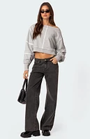 Edikted Inside Out Cropped Sweatshirt