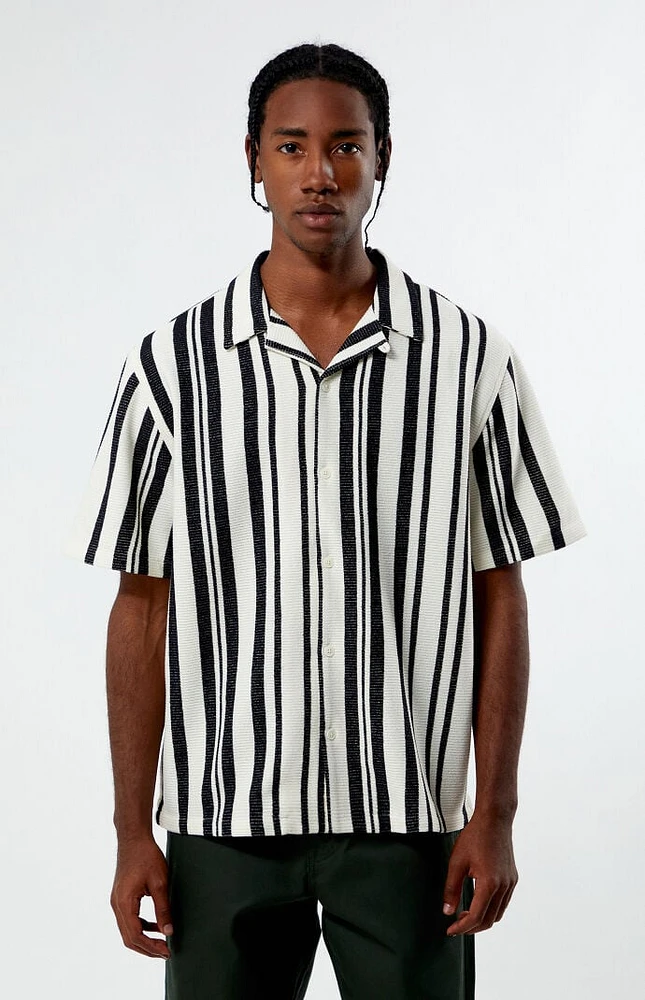 PacSun Textured Stripe Camp Shirt