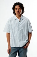 PacSun Blue Striped Boxy Shirt