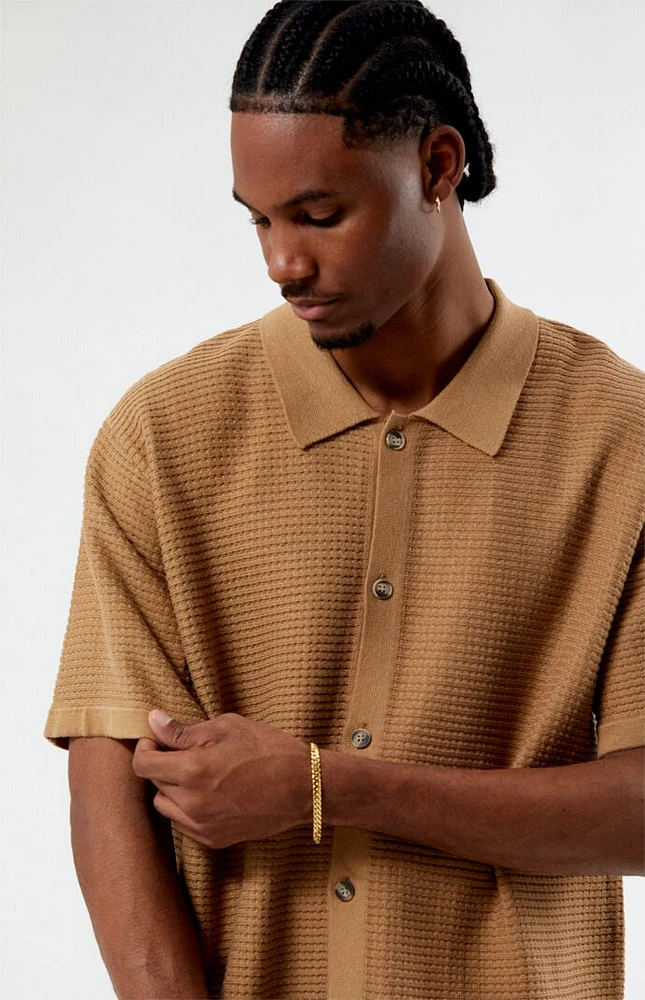 PacSun Ribbed Knit Woven Shirt