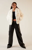 Glamorous Faux Fur Cropped Coat