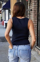 John Galt Blue Natasha Tank Top