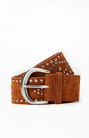 LA Hearts Suede Studded Belt