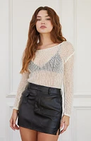 PacSun Faux Leather Cargo Mini Skirt