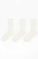 PacSun 3 Pack Embroidered Basic Crew Socks