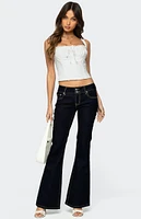 Edikted Tilda Low Rise Flared Jeans