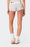 Edikted Pamper Waffle Micro Shorts