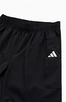 adidas Kids Woven Black Cargo Ripstop Shorts