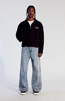 PacSun Light Indigo Flame Extreme Baggy Jeans