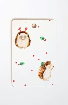 Christmas Hedgehog Rectangle Cutting Board