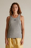 Fear of God Essentials Women's Dark Heather Oatmeal Tri-Blend Tank Top
